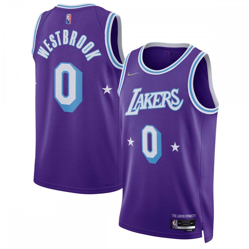 Russell Westbrook Los Angeles Lakers 2021/22 Swingman Jersey - City Edition - Purple-Pro Kit Vault | Brand New 26/27 Sports Jerseys